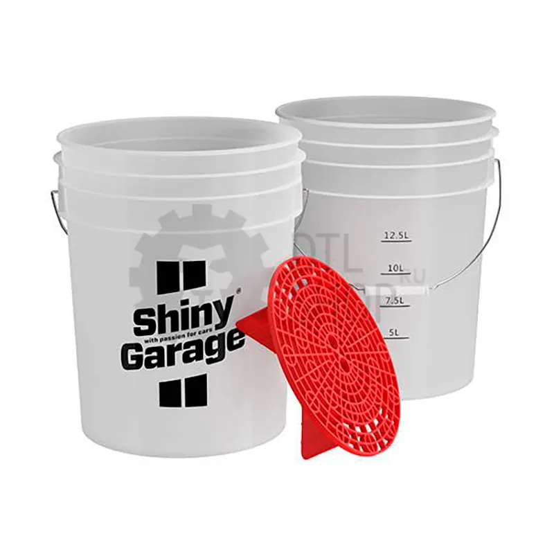 Shiny Garage Ведро с красным грязеуловителем, 20 л - 1