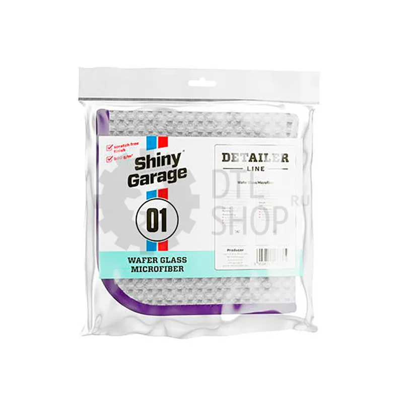 Shiny Garage Wafer Glass Microfiber - Вафельное полотенце, 40х40 см