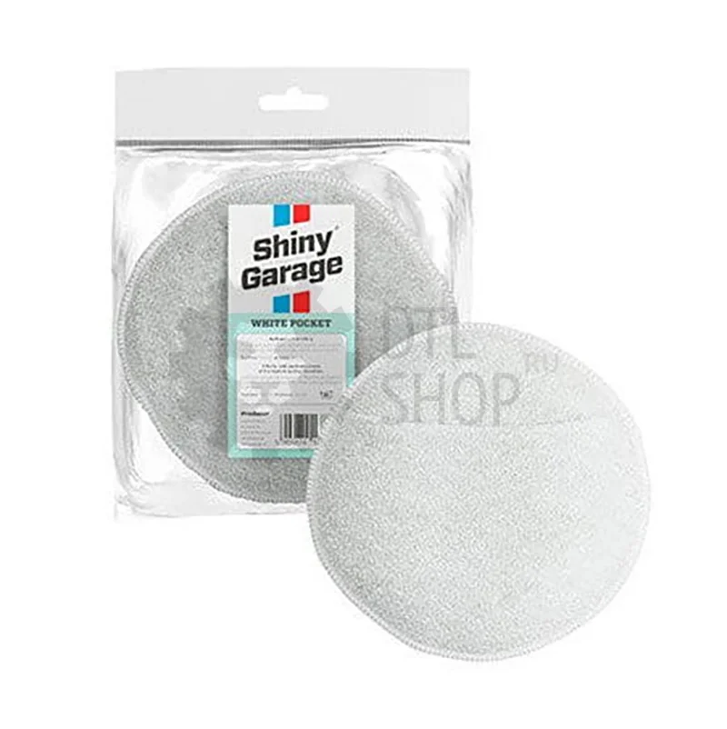 Shiny Garage White Pocket - Аппликатор из микрофибры, белый