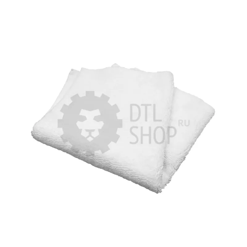 Dry Monster Deutsch Microfiber - двусторонняя микрофибровая салфетка без оверлока, белая, 520 гр/м, 40х40 см - 1