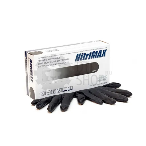 DTL Перчатки нитриловые, черные, размер XL - 1