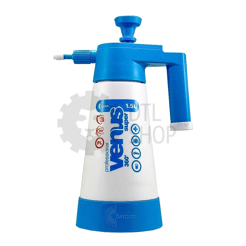 Kwazar Sprayer Venus 360 PRO+ - Накачной помповый пульверизатор, голубой, 1.5 л - 1
