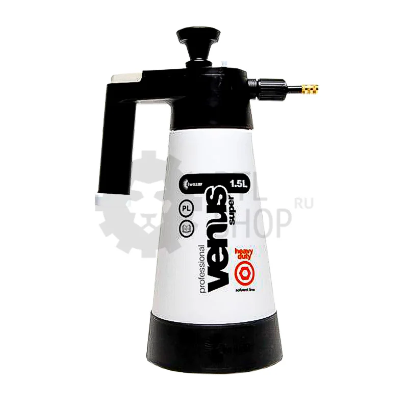 Kwazar Sprayer Venus Super PRO+HD Solvent - Накачной помповый пульверизатор, черный, 1.5 л