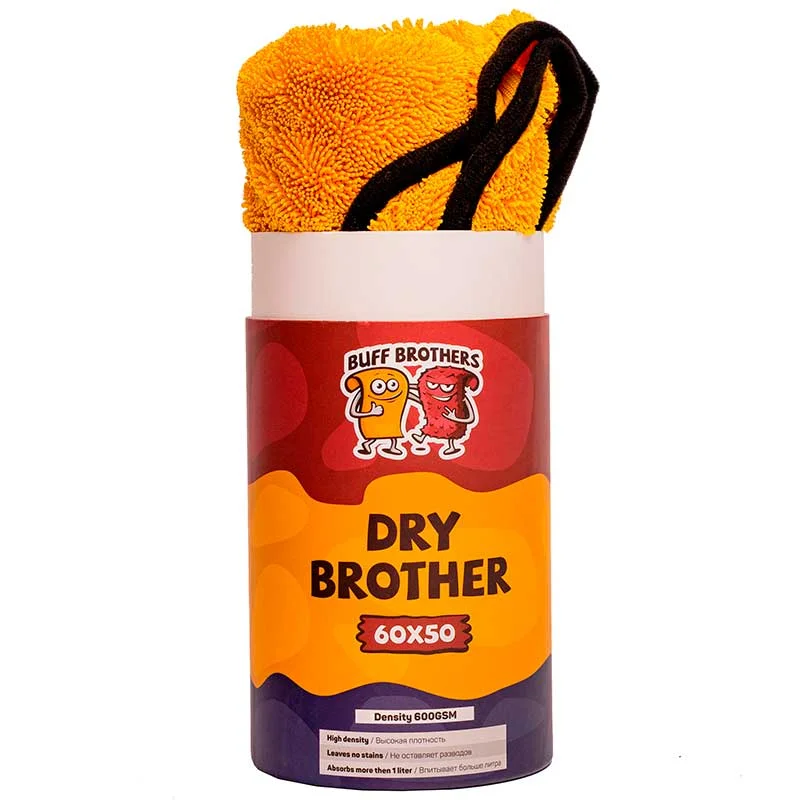 Buff Brothers Dry Brother Gold - Односторонняя микрофибра для сушки, золотая, 60x50 см