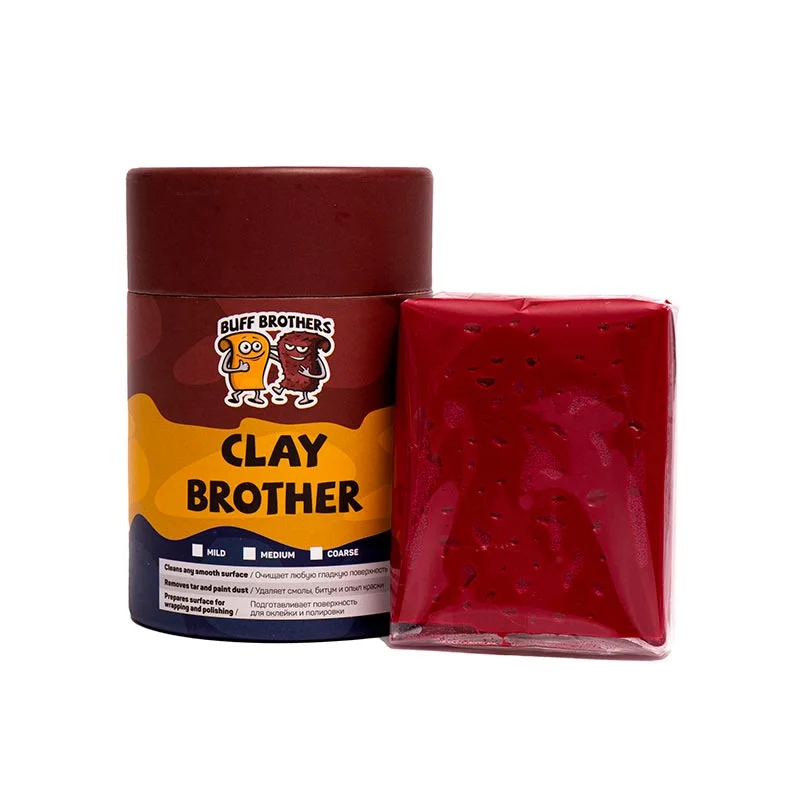 Buff Brothers Clay Maroon - Глина полировальная полуабразивная, 100 гр