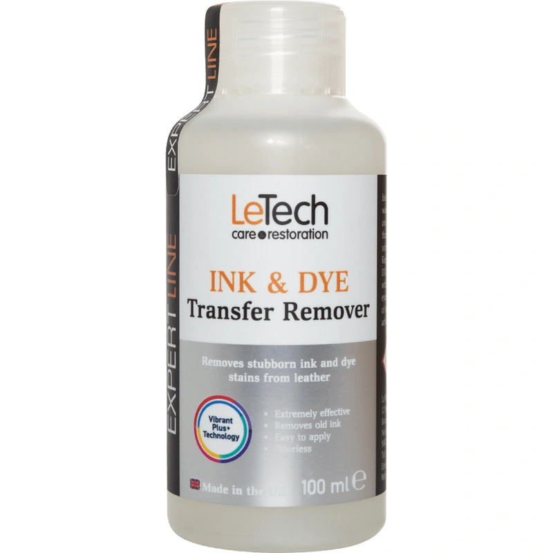 LeTech Leather Ink&Dye Transfer Remover - Средство для удаления чернил с кожи, 100 мл - 1