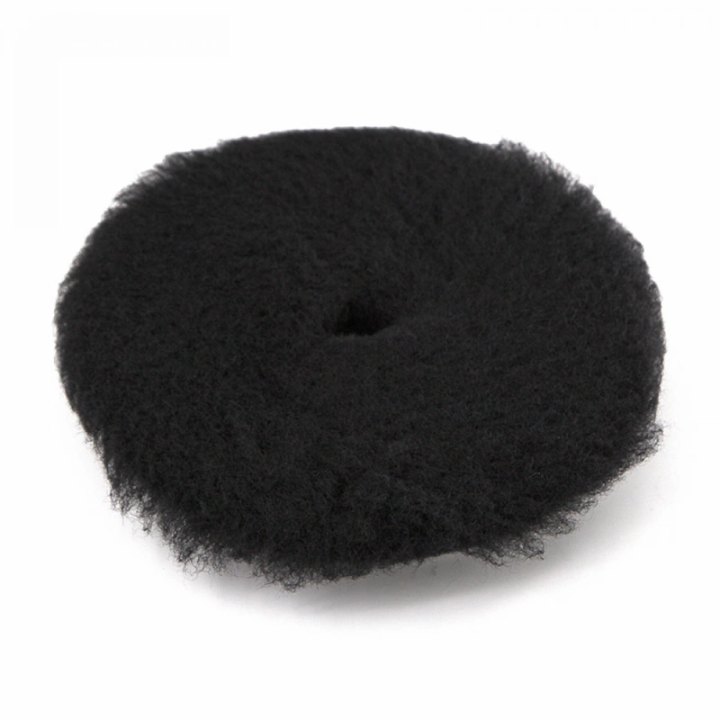 Shine Systems Black Wool Pad - полировальный круг из черного меха, 155 мм - 1