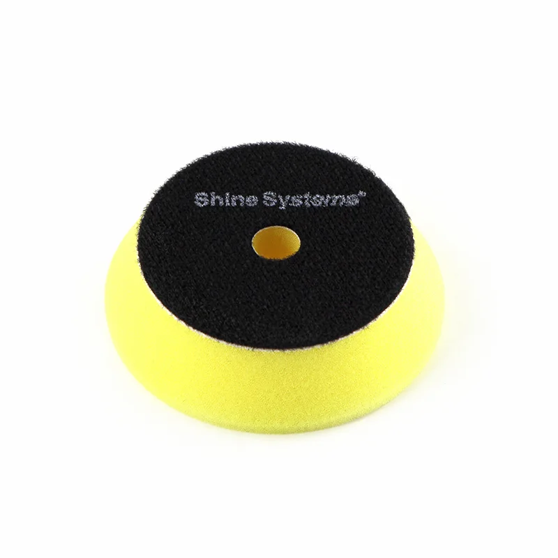 Shine Systems DA Foam Pad Yellow - полировальный круг антиголограммный желтый, 75 мм - 2