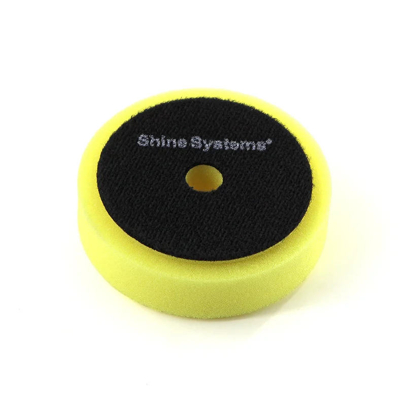 Shine Systems RO Foam Pad Yellow - полировальный круг полутвердый желтый, 75 мм - 2