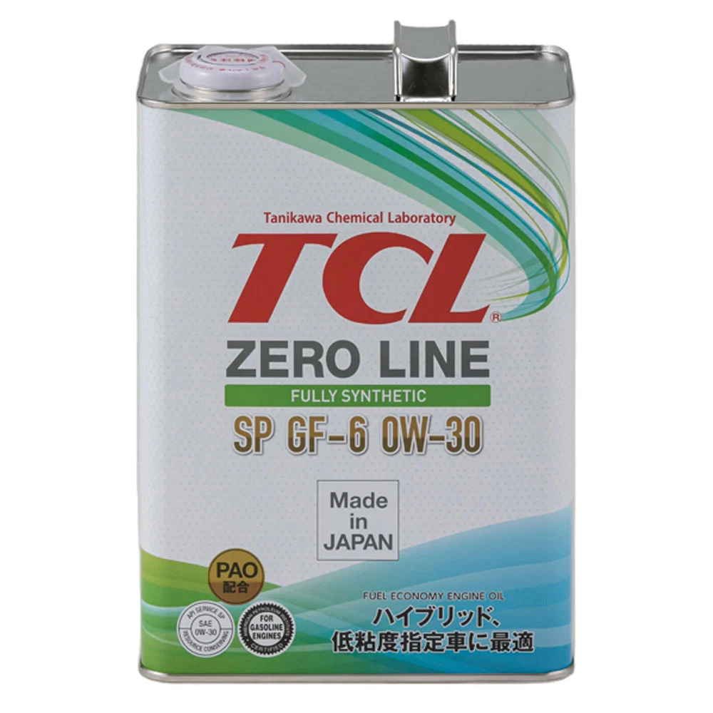 TCL Масло моторное TCL Zero Line Fully Synth, Fuel Economy, SP, GF-6, 0W-30, 4 л