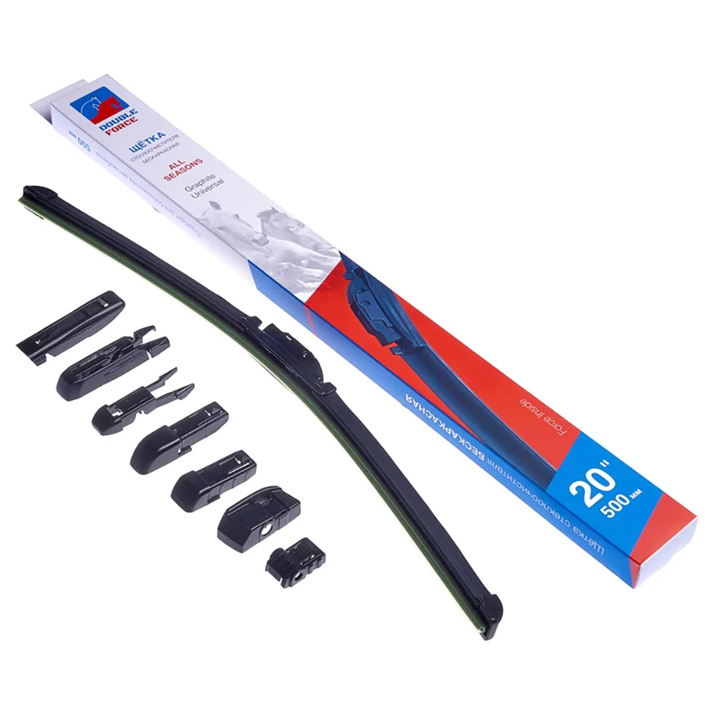 Double Force Щетка стеклоочистителя бескаркасная, 500 мм ("20")