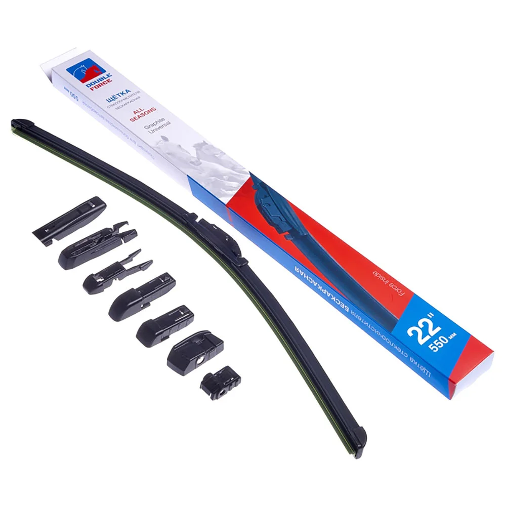 Double Force Щетка стеклоочистителя бескаркасная, 550 мм ("22")