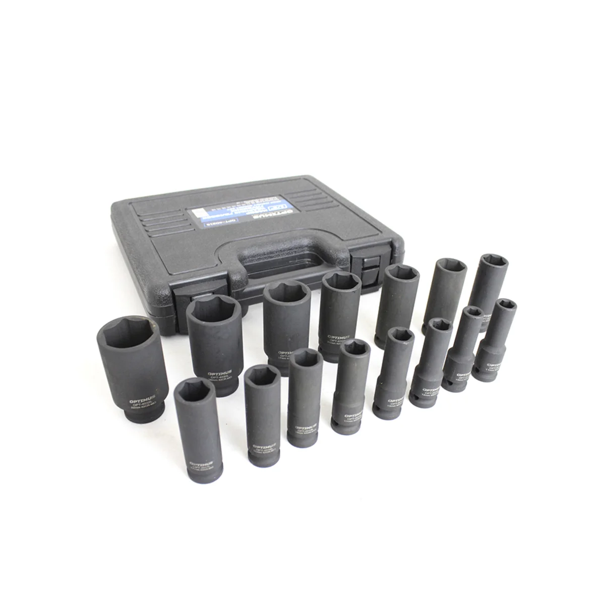 OPT-40215 Набор ударных головок глубоких 1/2", 10-32 мм, 15 предметов