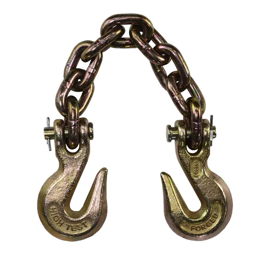 WDK-0504 Тяговая цепь с крюками - соединитель цепей. Усилие 6 тонн. Длина 45 см - 1