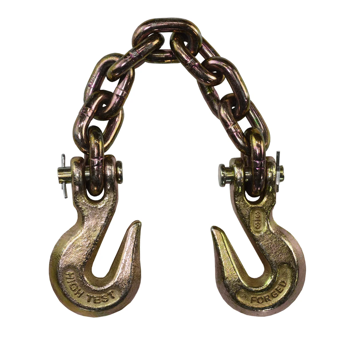 WDK-0504 Тяговая цепь с крюками - соединитель цепей. Усилие 6 тонн. Длина 45 см