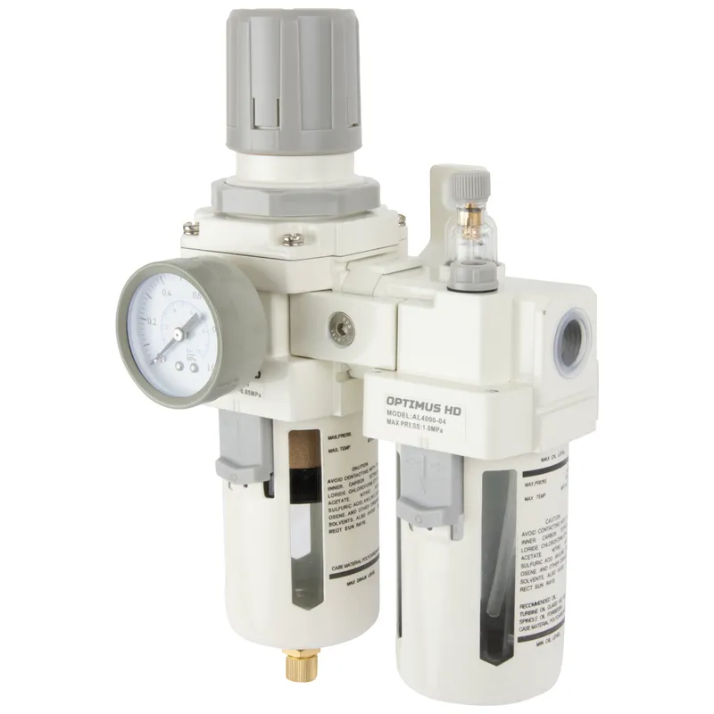 Optimus AC4010-04 Блок подготовки воздуха 1/2" с фильтром, манометром, маслораспылителем и регулятором давления - 1