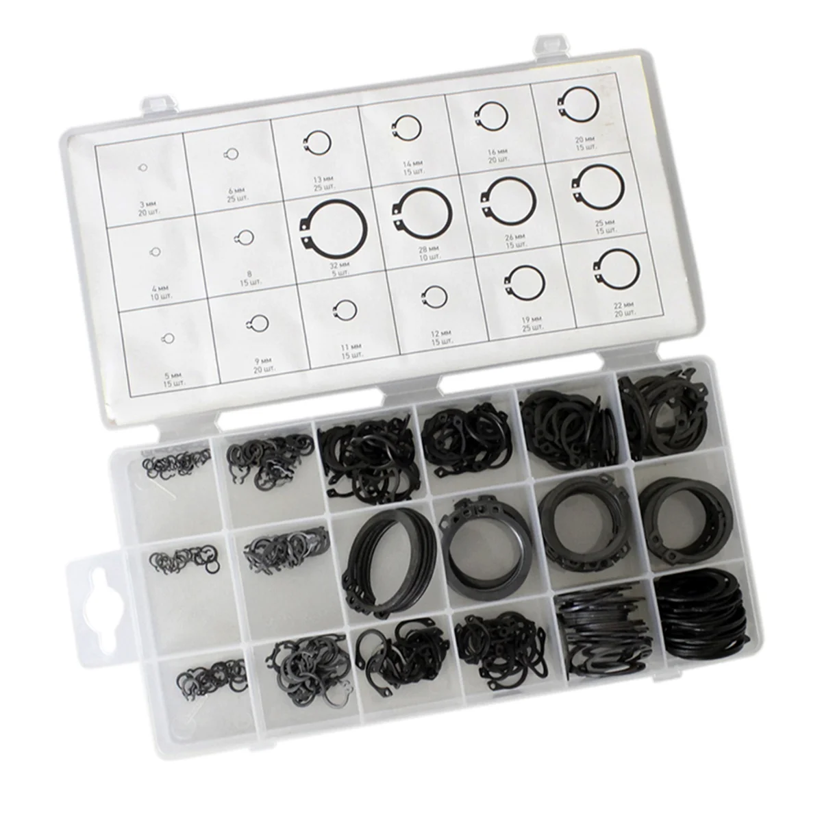 WDK-214043 Набор стопорных колец наружных, 300 шт.