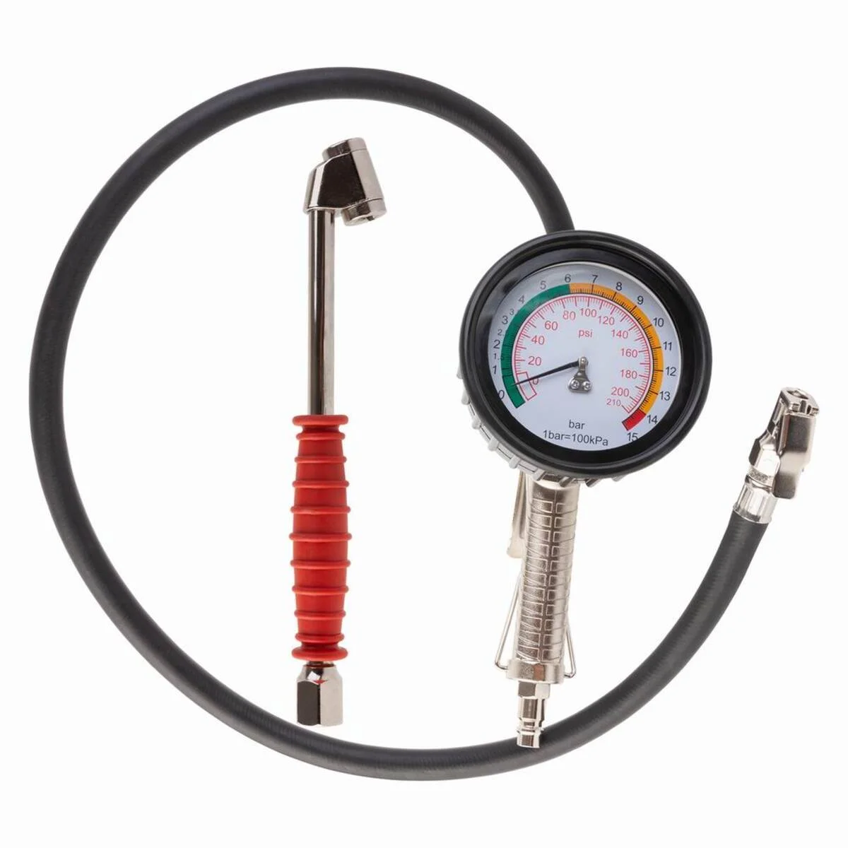 WDK-29110 Пистолет для накачки шин с аналоговым манометром 90 мм, 15 бар