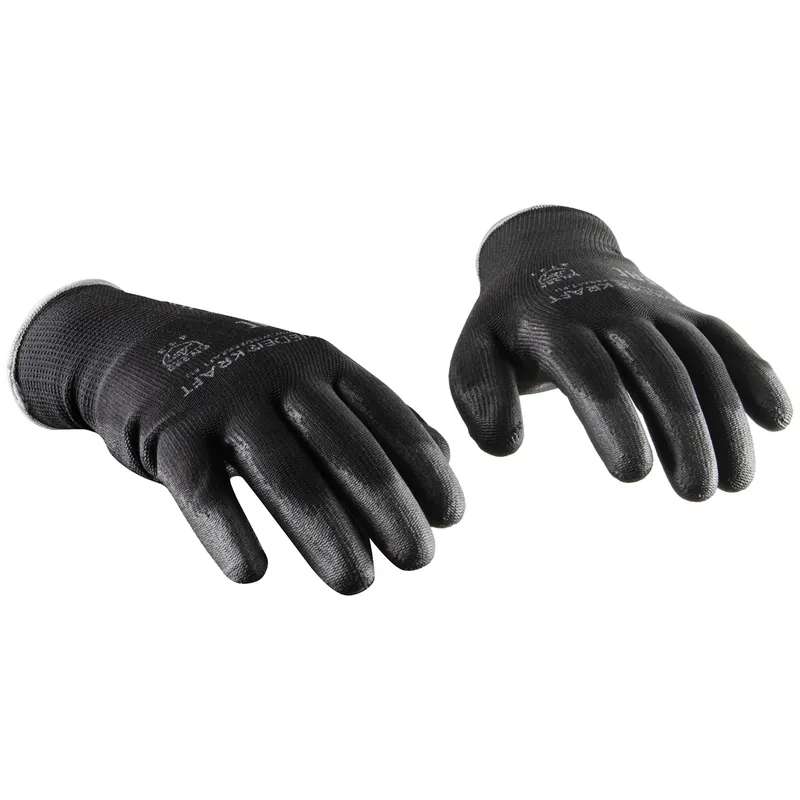 WDK-PU01B/XXL Перчатки черные защитные эластичные из нейлона с покрытием, 1 пара, размер XXL - 1