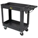 OPT-608S Тележка пластиковая, 2 полки, удлиненная