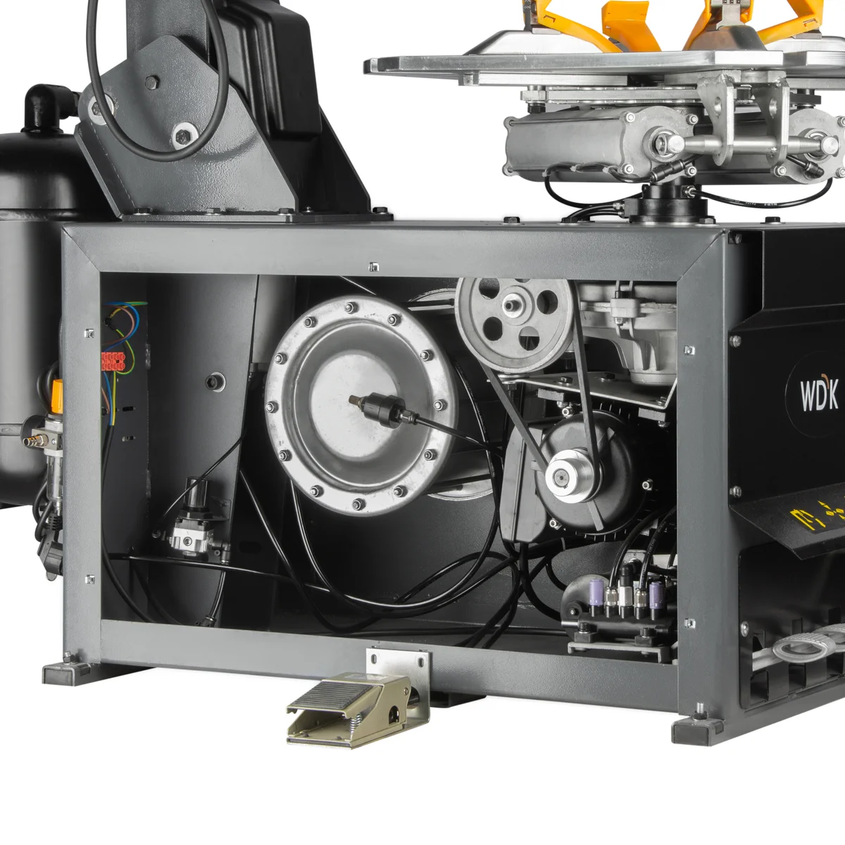 WDK-709738 Автоматический шиномонтажный станок со взрывной накачкой колес, двухскоростной, захват 12"-26" - 6