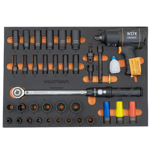 WDK-3740X Набор пневматического и динамометрического инструмента в ложементе, 37 предметов - 1