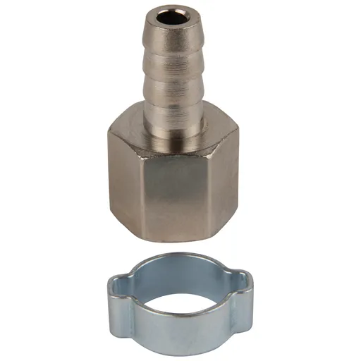 OPT-73010HF Штуцер пневматический ёлочка с обжимным кольцом, внутренняя резьба 3/8", 10 мм - 1