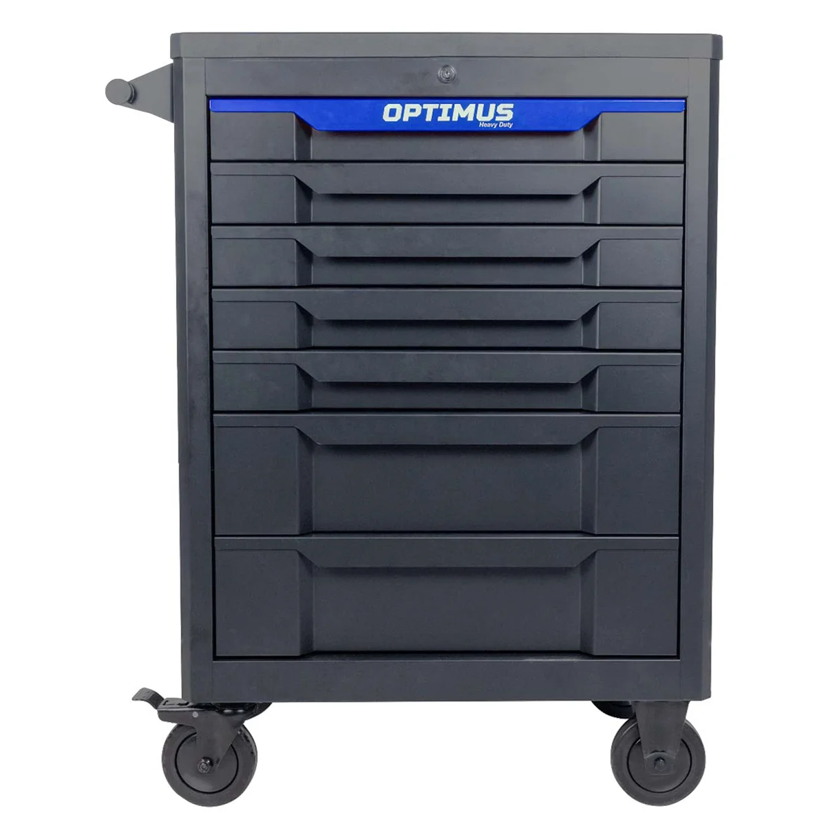 OPT-717P Тележка инструментальная, 7 полок с набором инструментов, пластиковая столешница