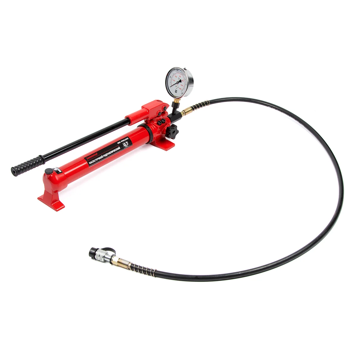HRH-PM011002 Гидравлический ручной насос, однополостной, с манометром, 700 бар, 0,7 л