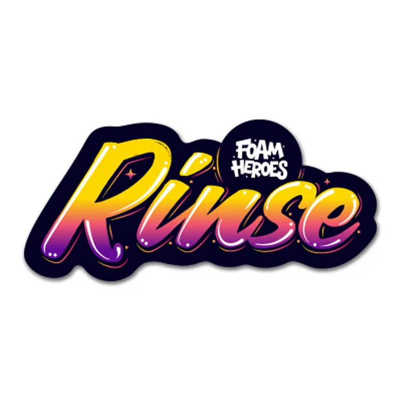 Foam Heroes Bucket Sticker Rinse - стикер водостойкий матовый, 18.5x8 см - 1