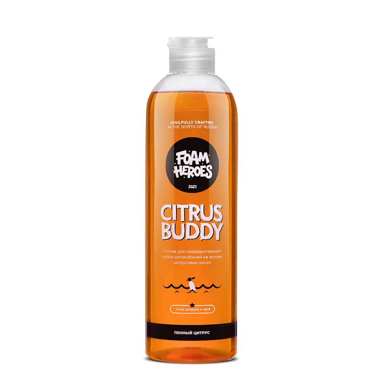 Foam Heroes Citrus Buddy - шампунь на основе органических растворителей (D-limonene) для предварительной мойки, 500 мл - 1