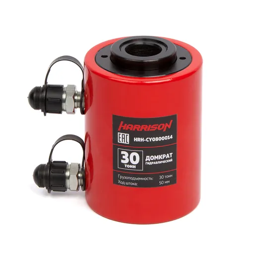 HRH-CY0800014 Гидравлический цилиндр (домкрат) с полым штоком, двухполостной 30 т, ход 50 мм - 1