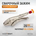 WDK-65102 Зажим плоский с фиксатором. Струбцины сварочные. (242х90х25 мм)