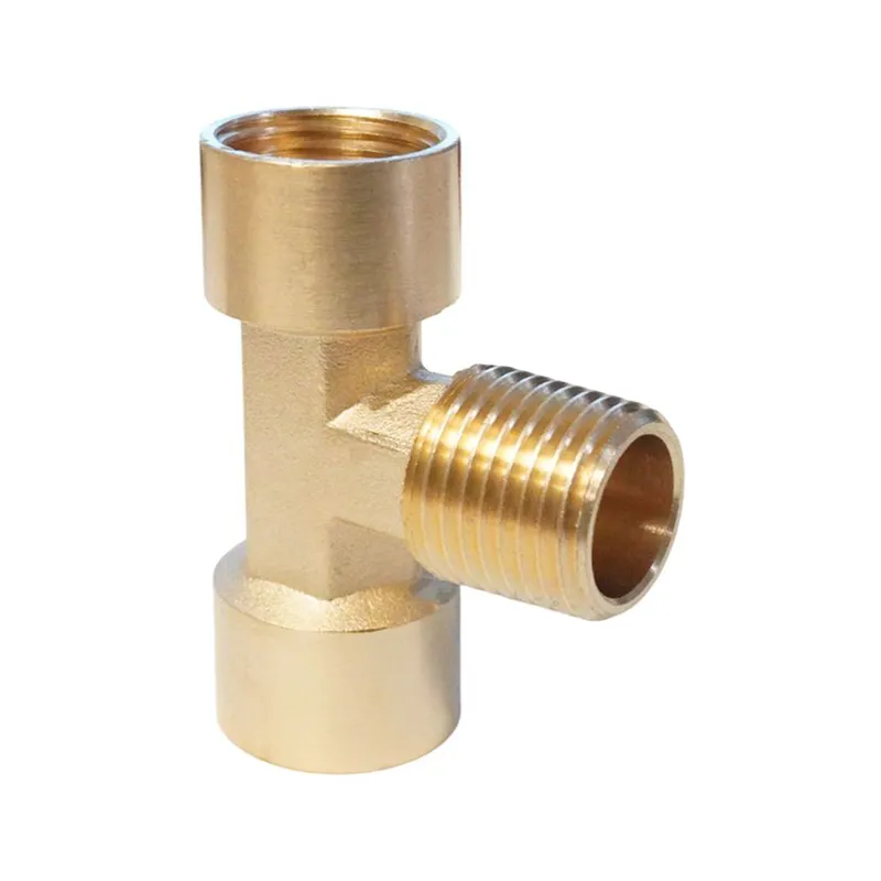 WDK-40FMF Фитинг T - образный, резъба 1/2" PT, F-M-F (внутренний/внешний/внутренний), латунь - 1