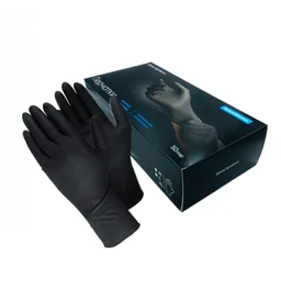 Shine Systems Перчатки нитриловые высокопрочные, размер "XL", цвет черный 100 шт