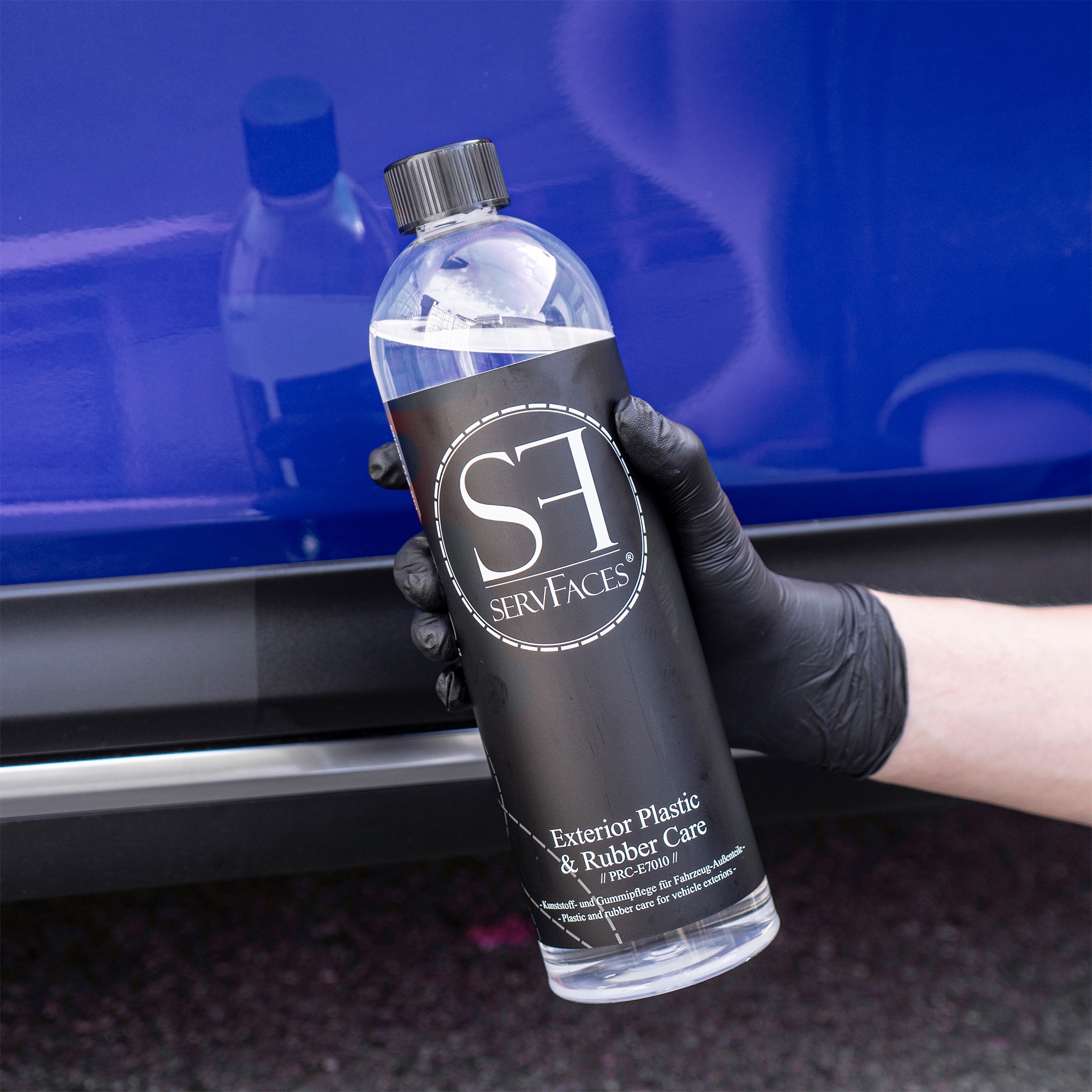 servFaces Exterior Plastic & Rubber Care - Средство без силикона для ухода за пластиком и резиной, 1 л - 2