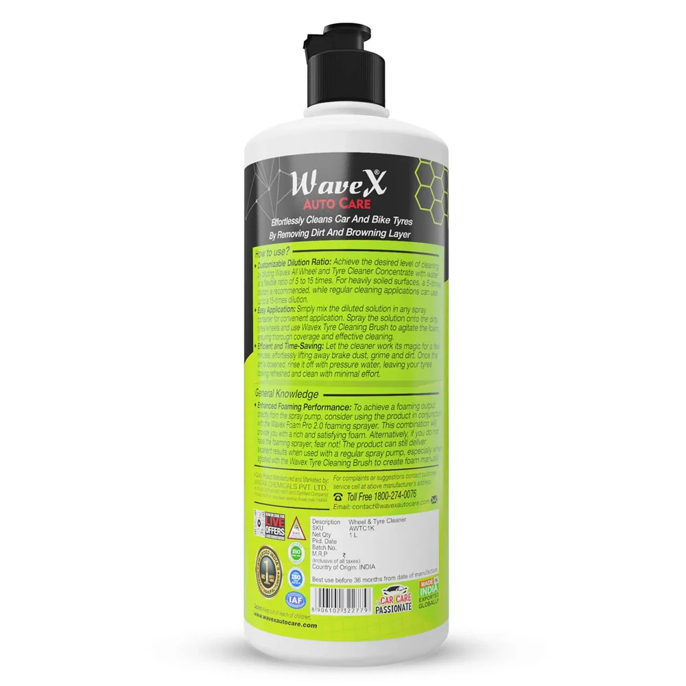 Wavex All Wheel and Tyre Cleaner Concentrate - Очиститель для дисков и шин, 1 л - 2