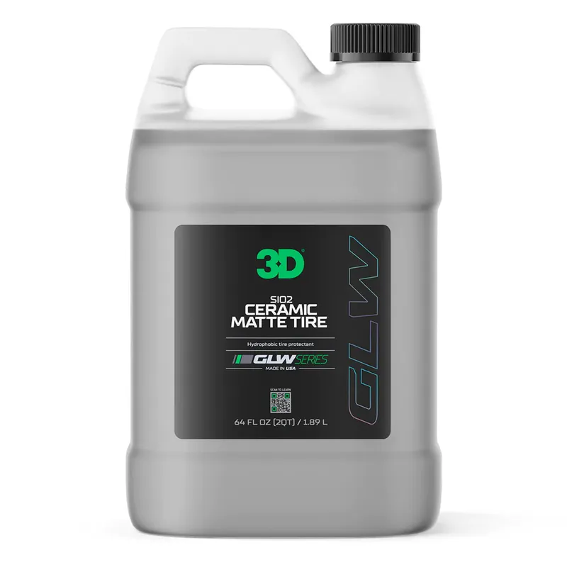 3D SIO2 Ceramic Matte Tire GLW - Гидрофобное матовое чернение для шин, 1.89 л - 1