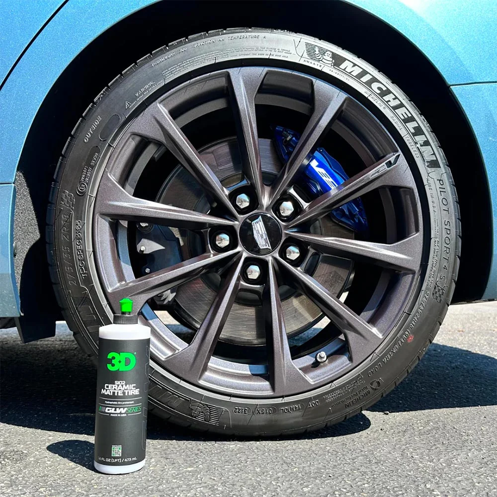 3D SIO2 Ceramic Matte Tire GLW - Гидрофобное матовое чернение для шин, 1.89 л - 2