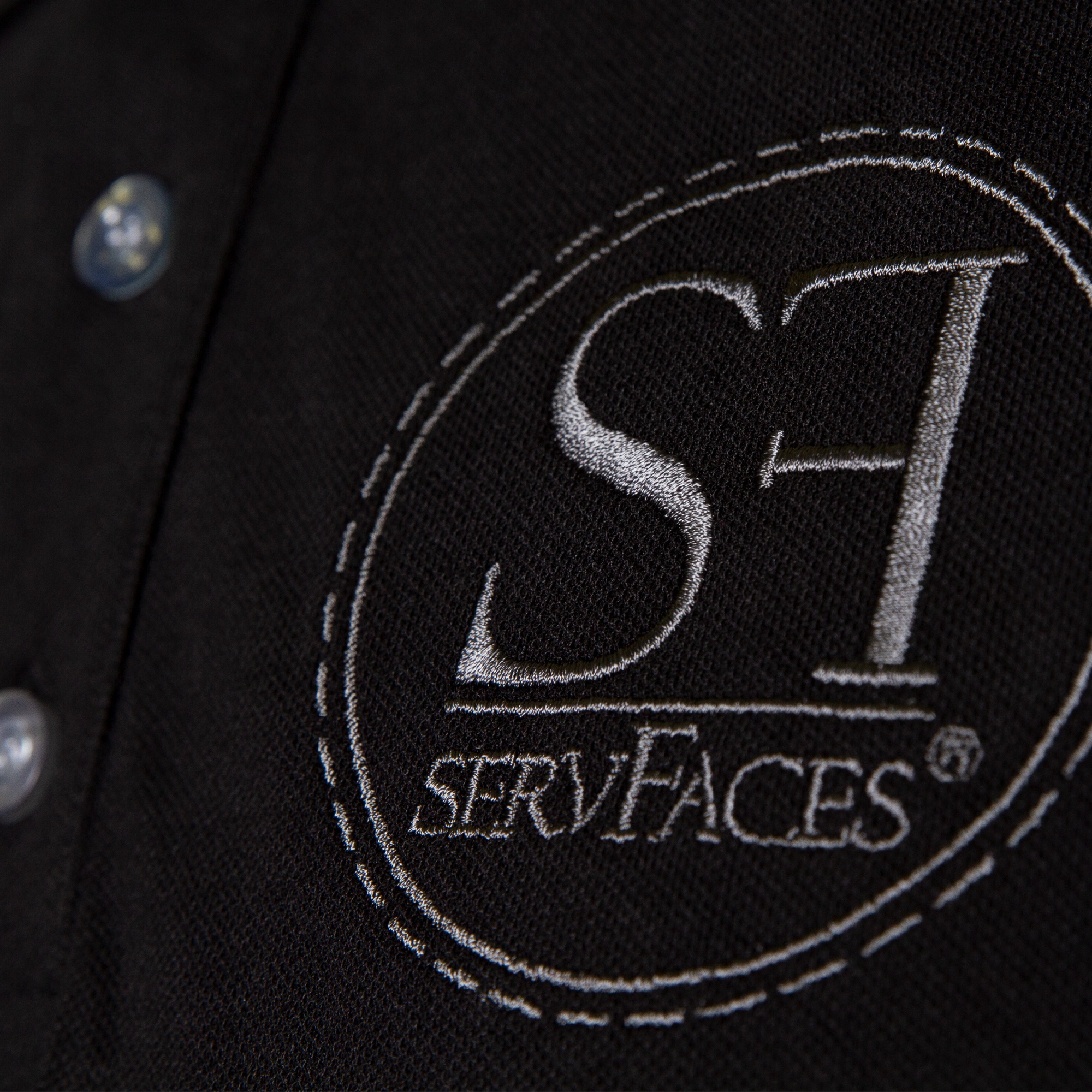 servFaces Polo Shirt - Футболка-поло с трафаретной печатью, черный, размер L - 3