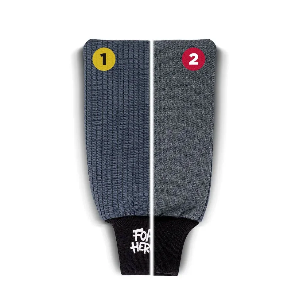 Foam Heroes 2Sided Glass Mitt - двусторонняя варежка из микрофибры для очистки стекол 17х23 см, 440 гр/м2 - 2