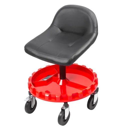WiederKraft Стул рабочий для автослесаря, детейлинга с лотком для инструмента - 1