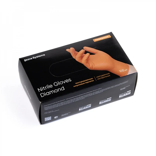 Nitrile Gloves Diamond - нитриловые перчатки M оранжевые, 100 шт - 1
