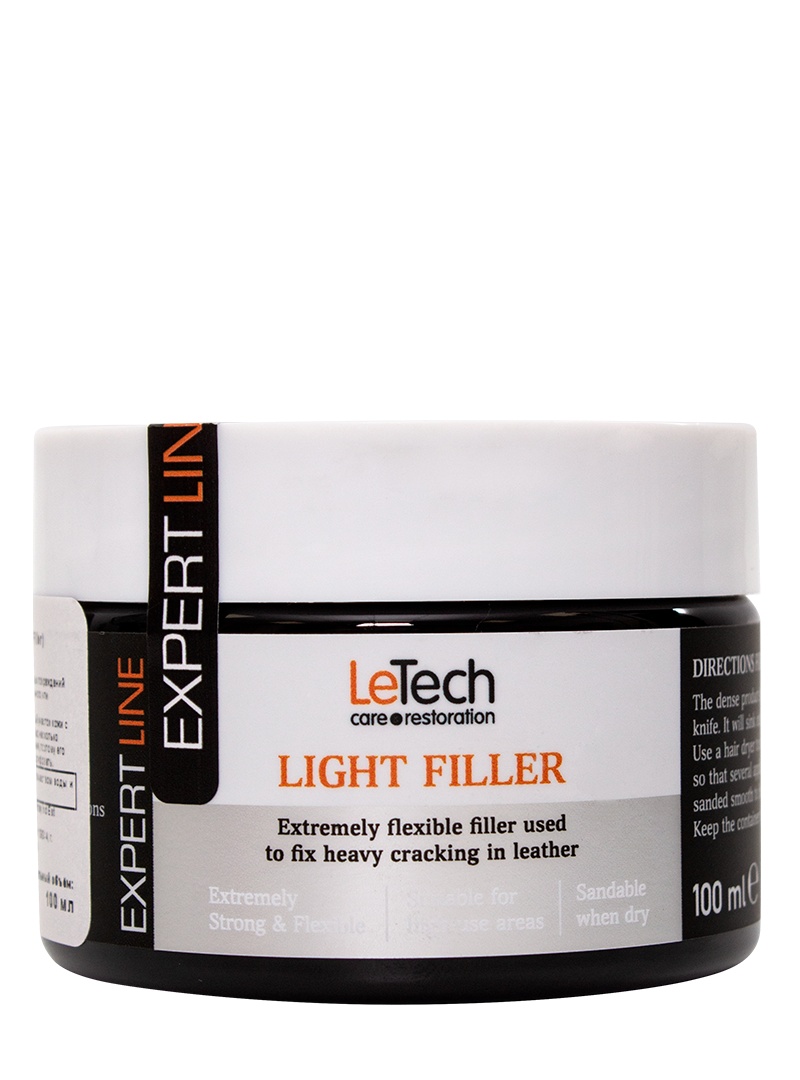 LeTech Leather Light Filler White - жидкая кожа для ремонта, белый, 100 мл - 2