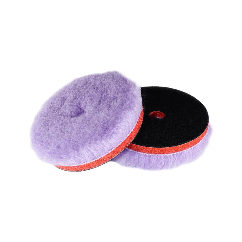 A302 Purple Wool Pad RO - Полировальник шерстяной на поролоне RO, ворс 23 мм, 130 мм - 1
