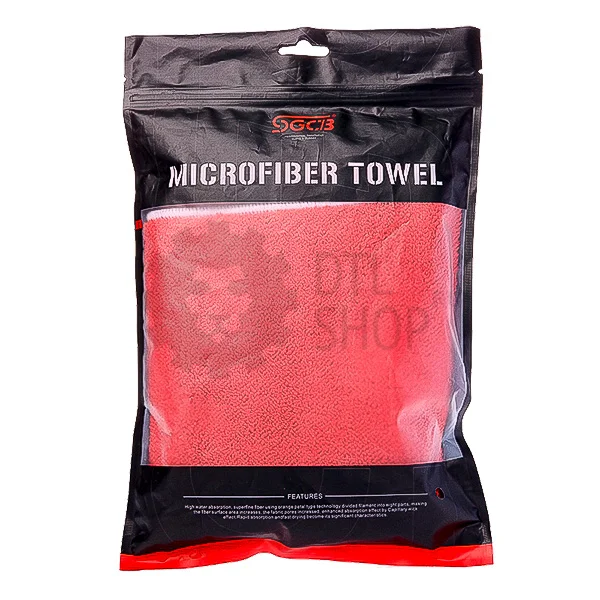 SGCB Microfiber Plush Towel - микрофибра с оверлоком для полировки 40*40см 600 г/м2 красная - 2