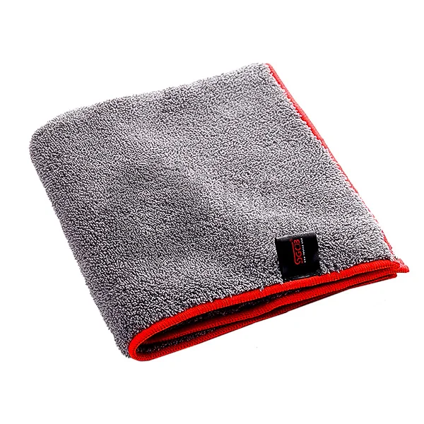 SGCB Microfiber Plush Towel - микрофибра с оверлоком для полировки 40*40см 600 г/м2 серая
