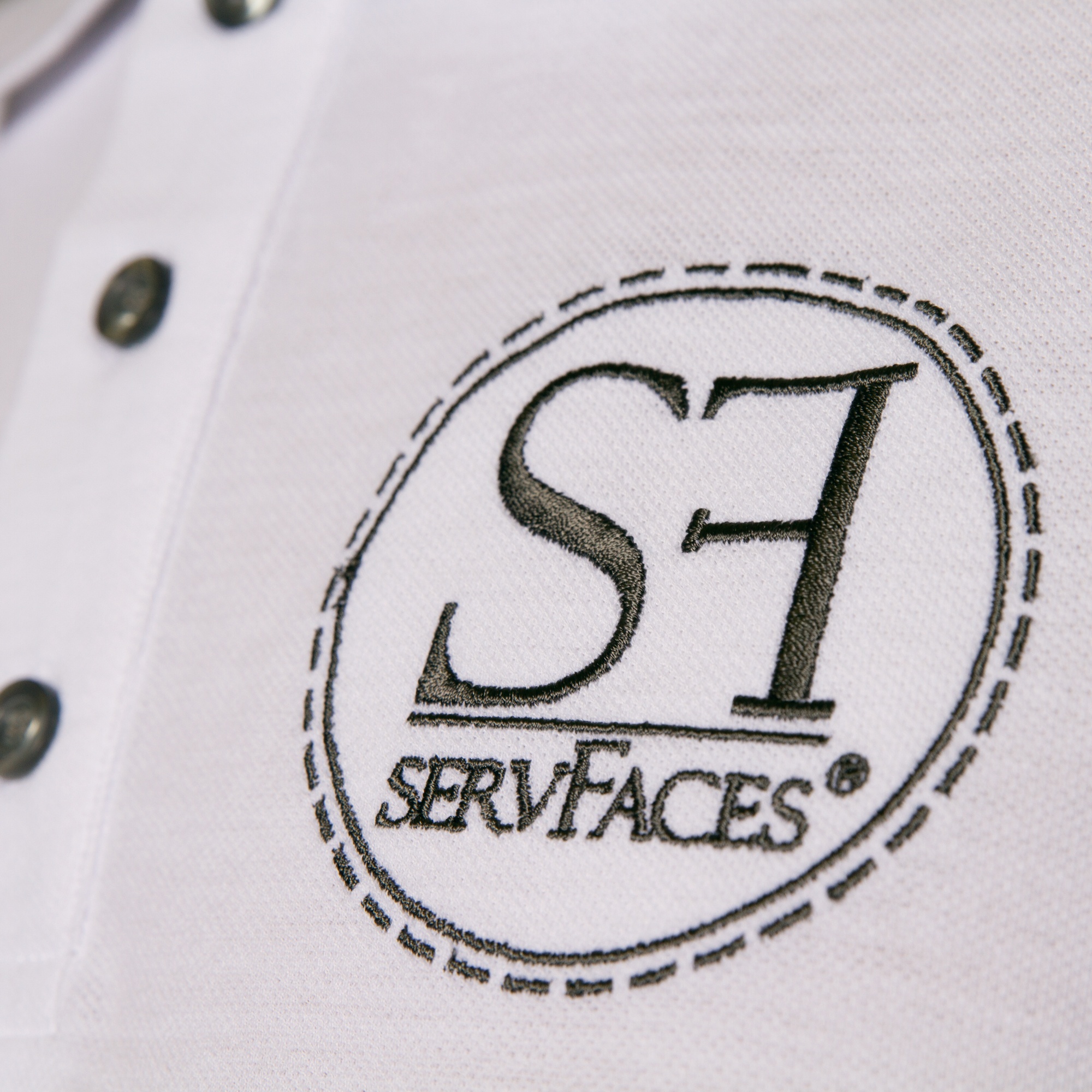 servFaces Polo Shirt - Футболка-поло с трафаретной печатью, белый, размер L - 3