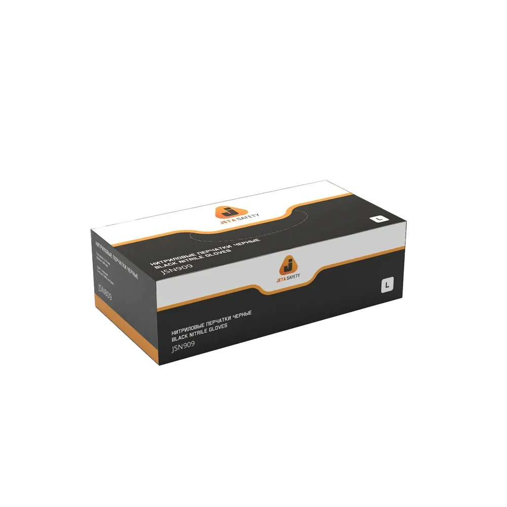 Jeta Pro Jeta Safety - Нитриловые перчатки черные, размер XL, 100 шт - 2