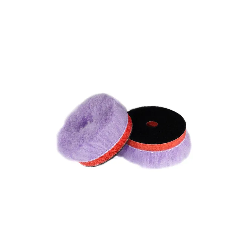 A302 Purple Wool Pad RO - Полировальник шерстяной на поролоне RO, ворс 23 мм, 80 мм - 1
